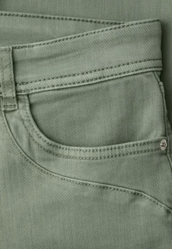 Mid Waist Straight Leg Jeans im Slim Fit