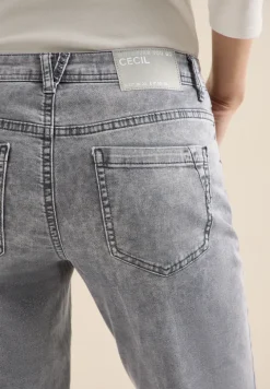 Mid Waist Straight Leg Jeans im Casual Fit