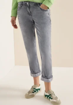 Mid Waist Straight Leg Jeans im Casual Fit