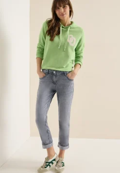 Mid Waist Straight Leg Jeans im Casual Fit