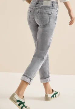 Mid Waist Straight Leg Jeans im Casual Fit