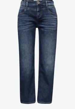 Mid Waist Straight Leg Jeans im Casual Fit