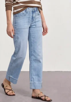 Mid Waist Straight Leg Jeans im Casual Fit