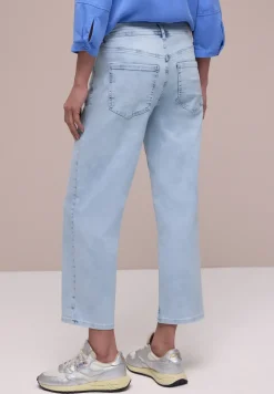 Mid Waist Straight Leg Jeans im Casual Fit