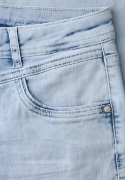 Mid Waist Straight Leg Jeans im Casual Fit