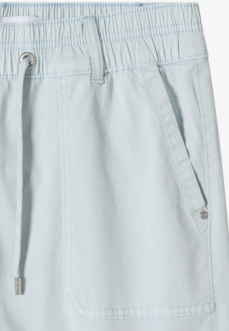 Mid Waist Straight Leg Shorts im Casual Fit