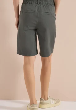 Mid Waist Straight Leg Shorts im Casual Fit