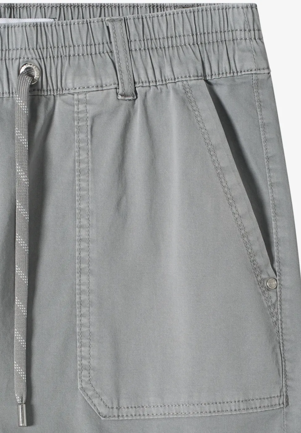 Mid Waist Straight Leg Shorts im Casual Fit