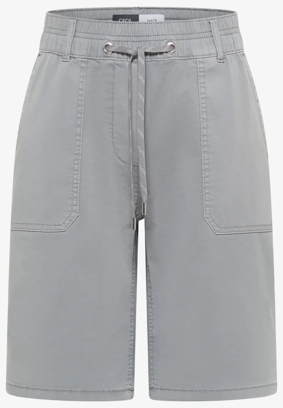 Mid Waist Straight Leg Shorts im Casual Fit