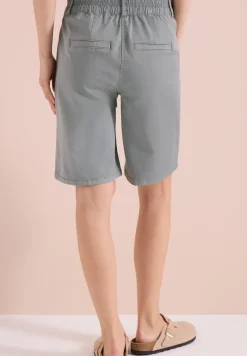 Mid Waist Straight Leg Shorts im Casual Fit