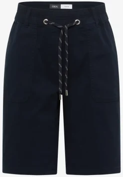 Mid Waist Straight Leg Shorts im Casual Fit