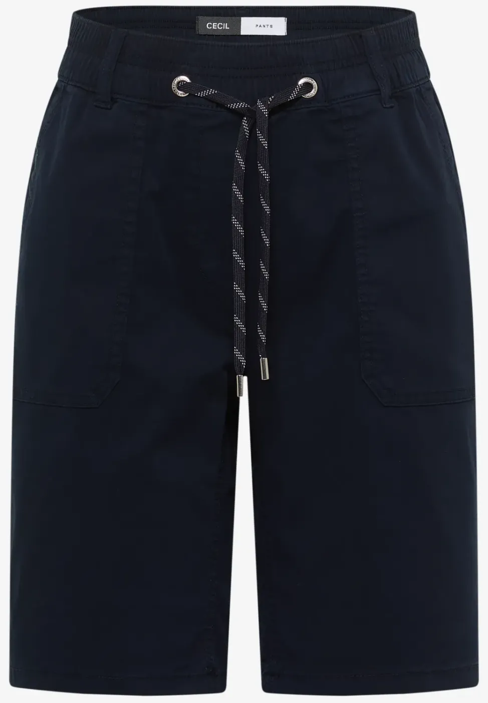 Mid Waist Straight Leg Shorts im Casual Fit