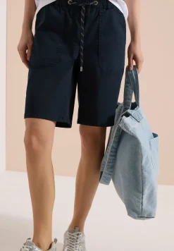 Mid Waist Straight Leg Shorts im Casual Fit