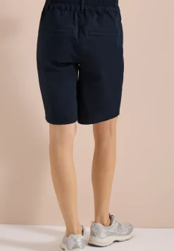 Mid Waist Straight Leg Shorts im Casual Fit