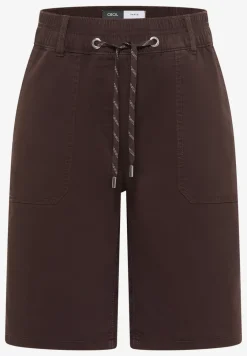 Mid Waist Straight Leg Shorts im Casual Fit