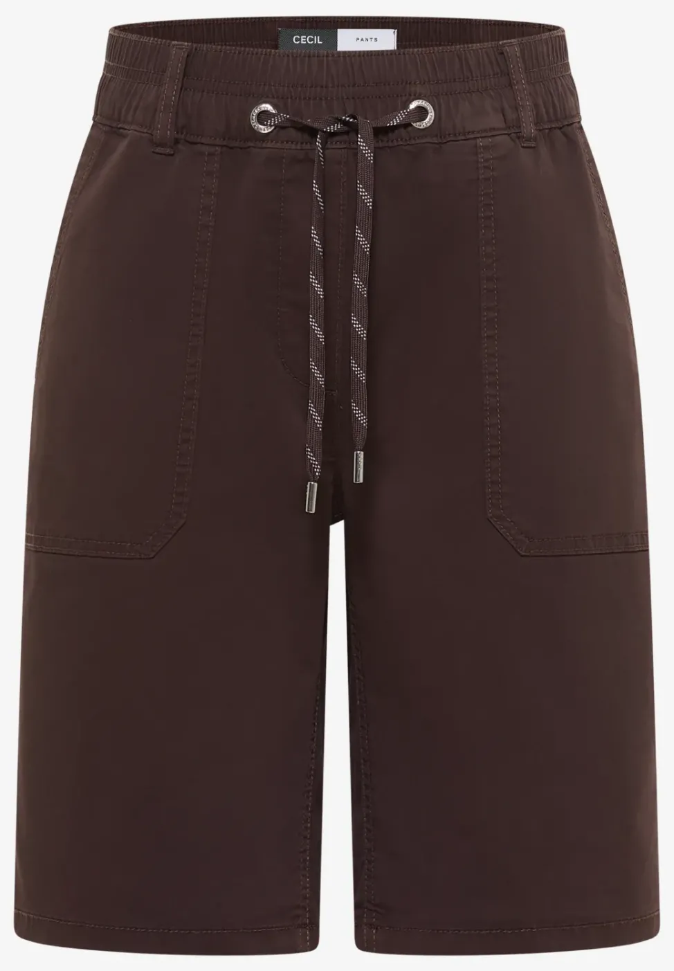 Mid Waist Straight Leg Shorts im Casual Fit