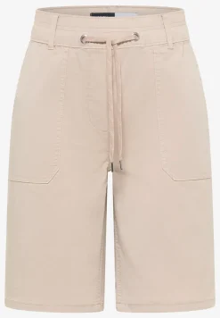 Mid Waist Straight Leg Shorts im Casual Fit