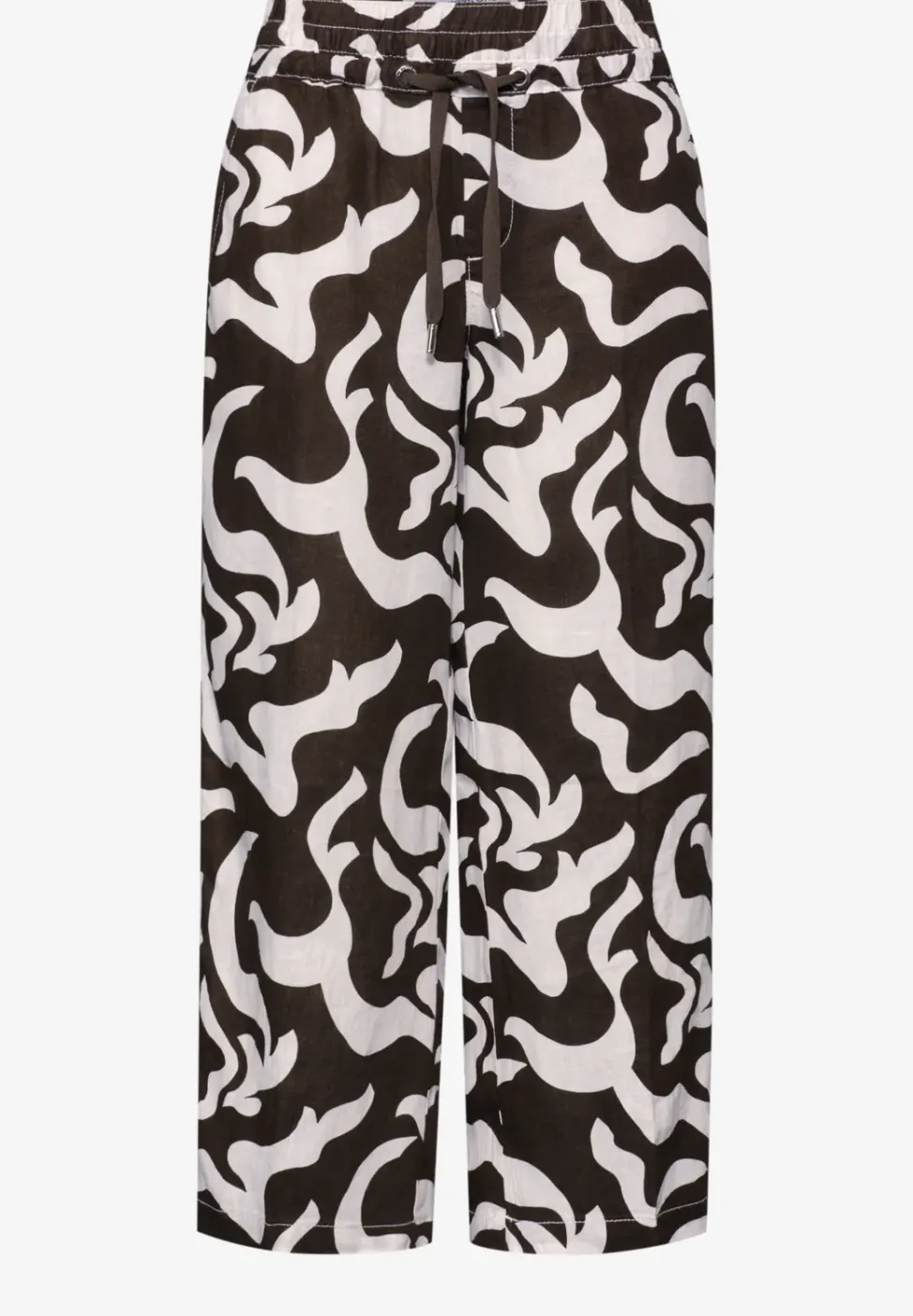 Mid Waist Wide Leg Hose mit Print