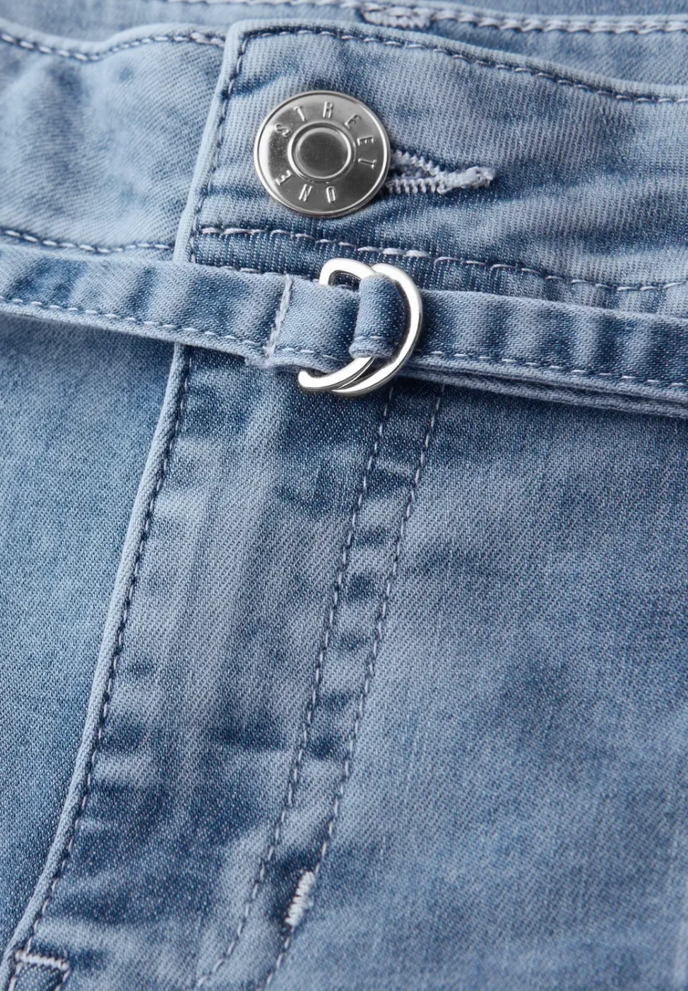 Mid Waist Wide Leg Jeans im Loose Fit