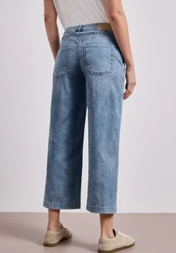 Mid Waist Wide Leg Jeans im Loose Fit