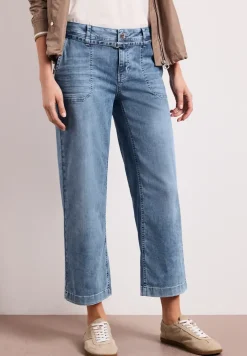 Mid Waist Wide Leg Jeans im Loose Fit