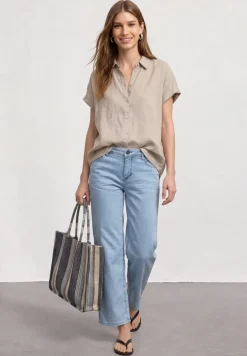 Mid Waist Wide Leg Jeans im Loose Fit