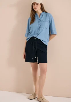 Mid Waist Wide Leg Shorts im Loose Fit