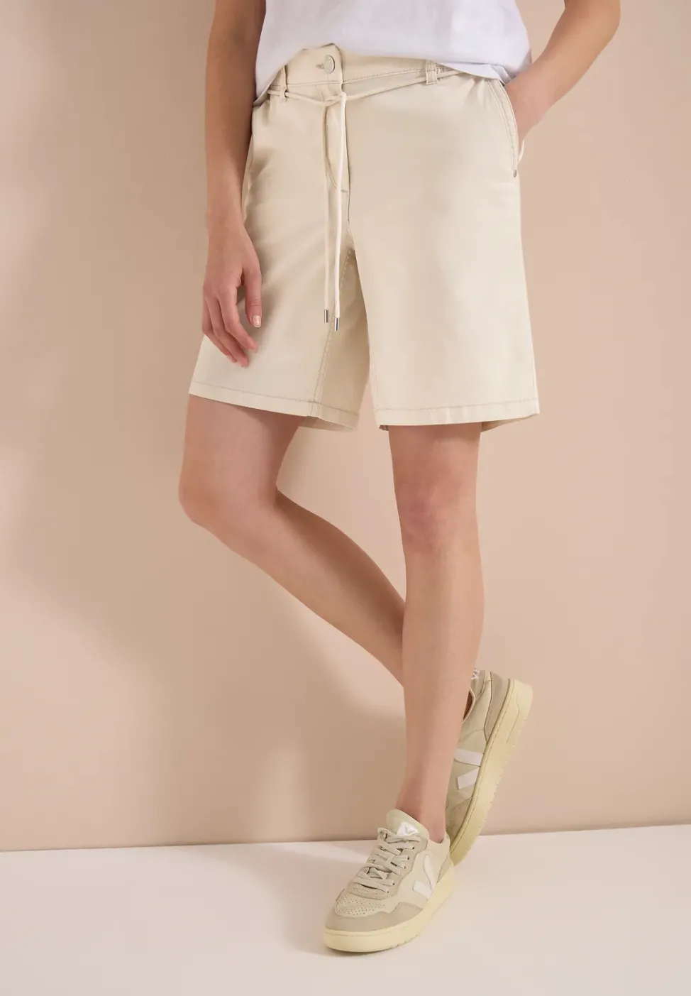 Mid Waist Wide Leg Shorts im Loose Fit
