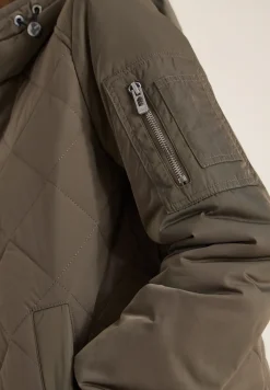 Midi Jacke mit Hoodie