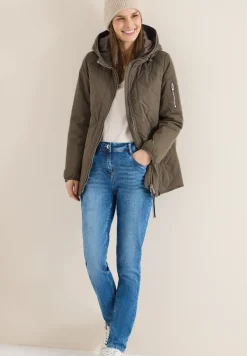 Midi Jacke mit Hoodie