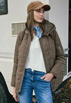Midi Jacke mit Hoodie