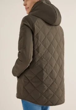 Midi Jacke mit Hoodie