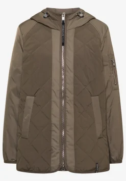 Midi Jacke mit Hoodie