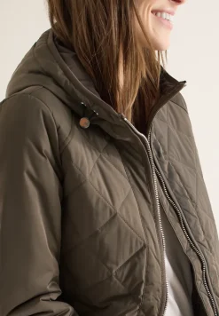 Midi Jacke mit Hoodie