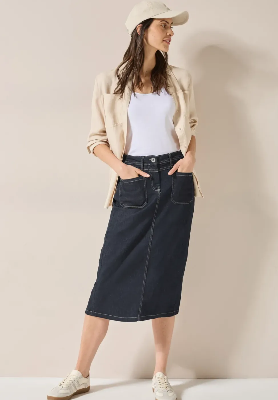 Midi Jeansrock