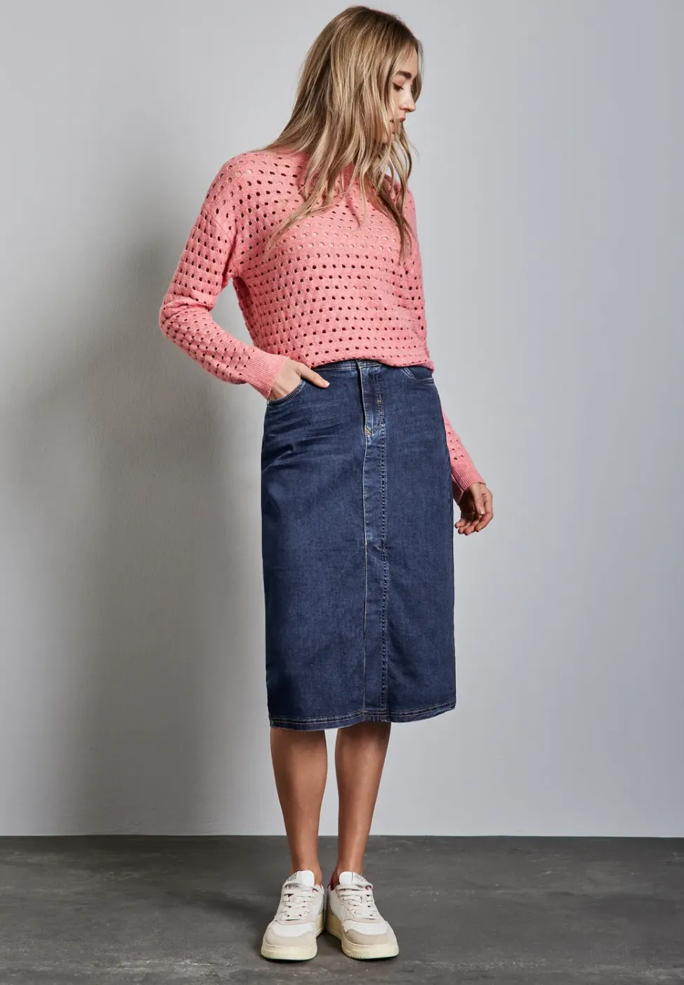 Midi Jeansrock