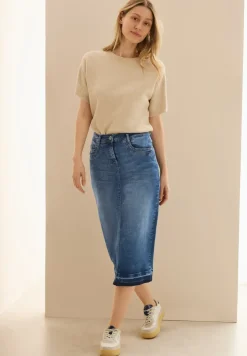 Midi-Jeansrock