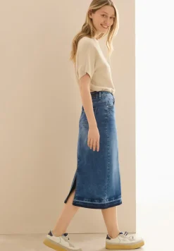 Midi-Jeansrock