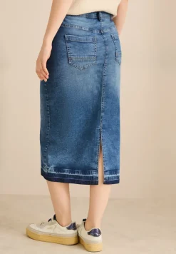 Midi-Jeansrock