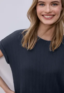 Midi-Kleid aus Jersey in Rippstruktur