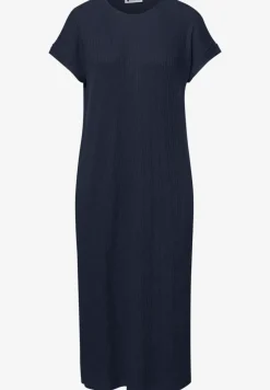 Midi-Kleid aus Jersey in Rippstruktur