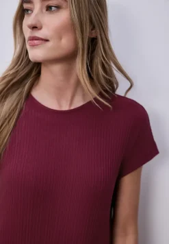 Midi-Kleid aus Jersey in Rippstruktur
