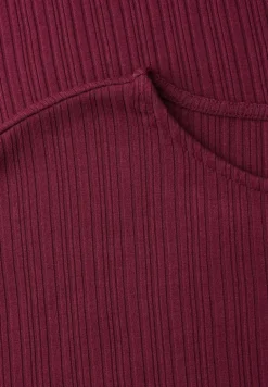 Midi-Kleid aus Jersey in Rippstruktur