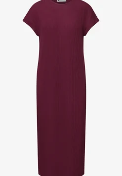 Midi-Kleid aus Jersey in Rippstruktur