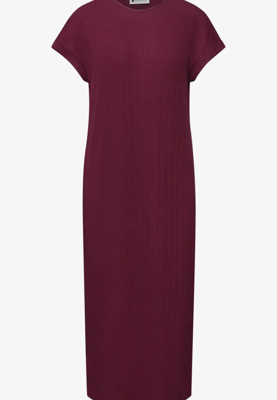 Midi-Kleid aus Jersey in Rippstruktur
