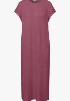 Midi-Kleid aus Jersey in Rippstruktur