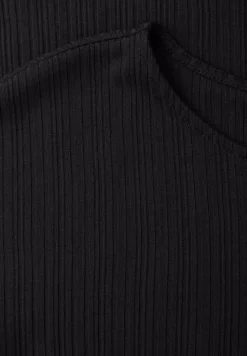Midi-Kleid aus Jersey in Rippstruktur