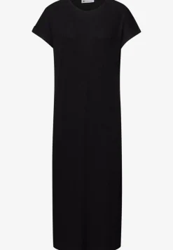 Midi-Kleid aus Jersey in Rippstruktur