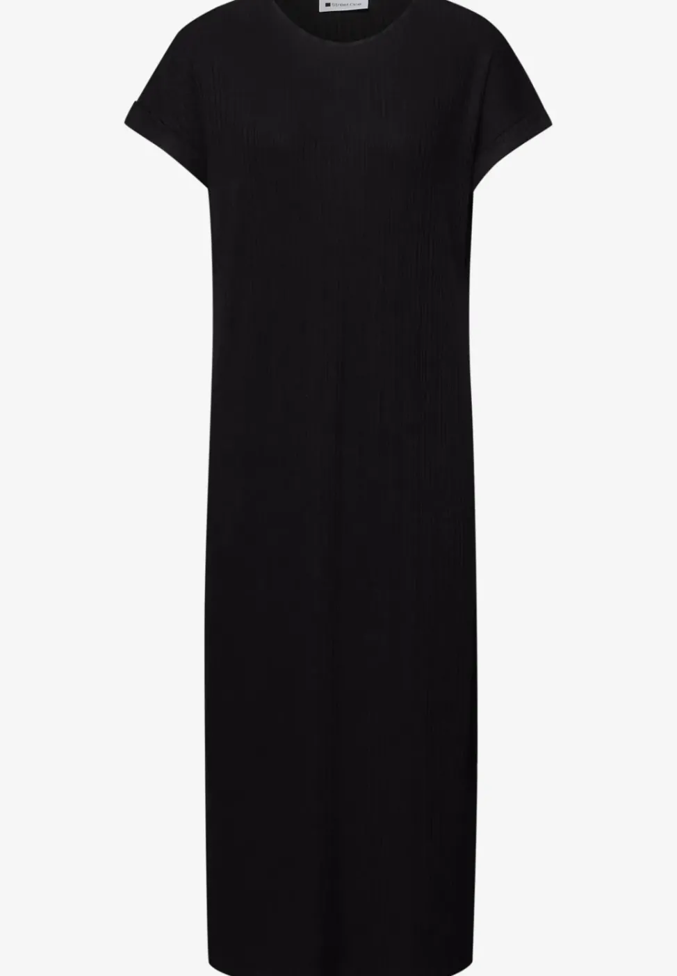 Midi-Kleid aus Jersey in Rippstruktur