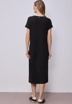 Midi-Kleid aus Jersey in Rippstruktur